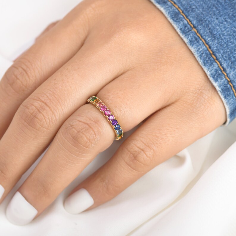 Bangkok Rainbow Gemstone Ring - qivii