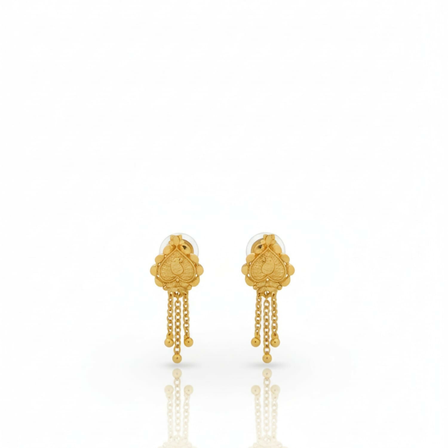 Nice 3 Line Golden Earrings for Women & Girls – Traditional Fancy Gift
