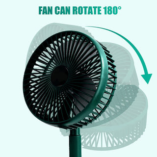 Portable Telescopic Electric Fan – Foldable Height Adjustable Table Fan (Battery Not Included)