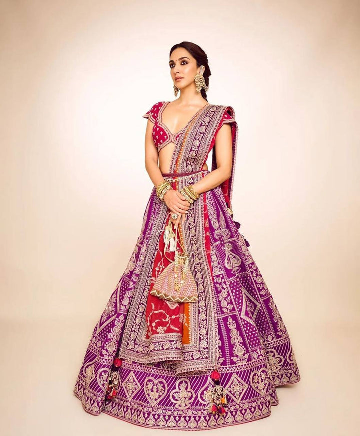 JALPARI SILK WITH EMBROIDERY SEQUENCE  DESIGN WORK LEHENGA - INSPIRED | Ready To Wear - qivii
