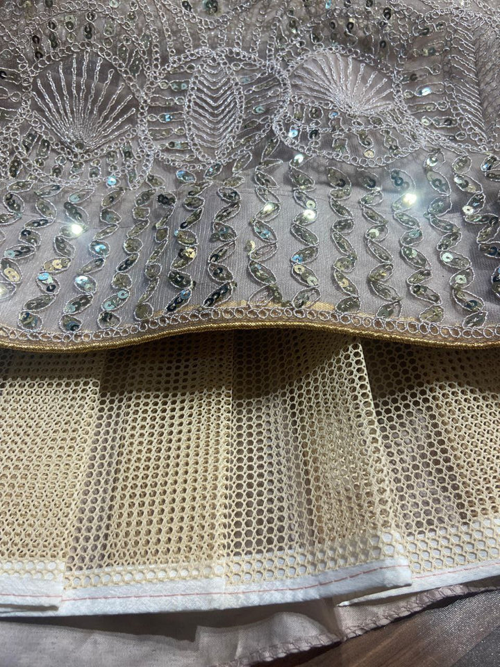 Brown Premium Net Embellished With Beautiful  Heavy  Sequins Work Lehenga - INSPIRED | Ready To Wear - qivii