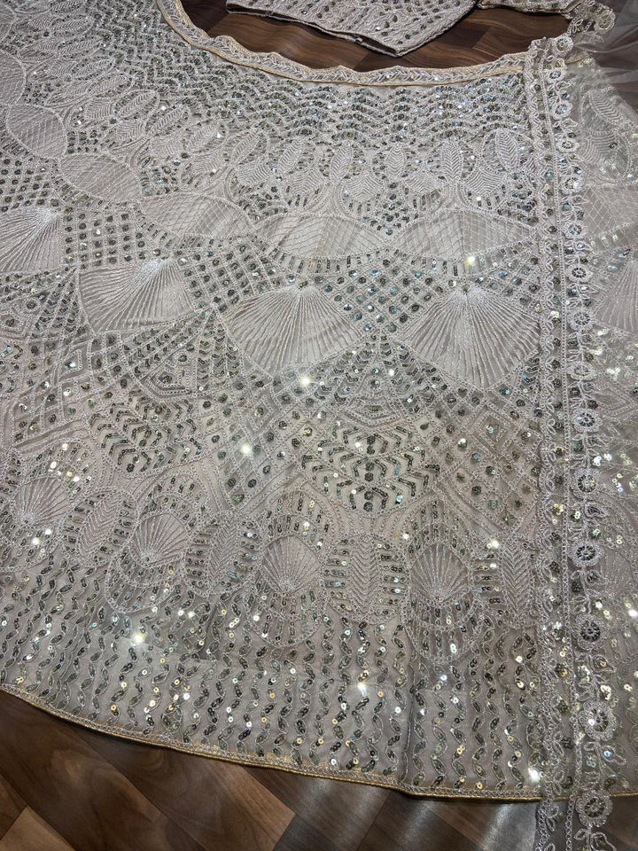 Brown Premium Net Embellished With Beautiful  Heavy  Sequins Work Lehenga - INSPIRED | Ready To Wear - qivii