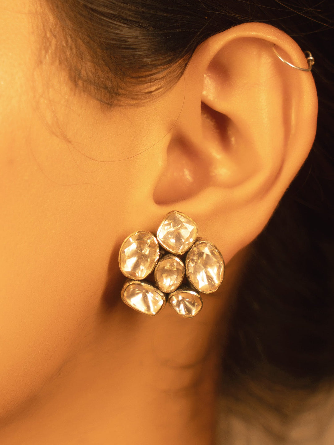 Merry 92.5 Silver Moissonite Pendant Set - qivii