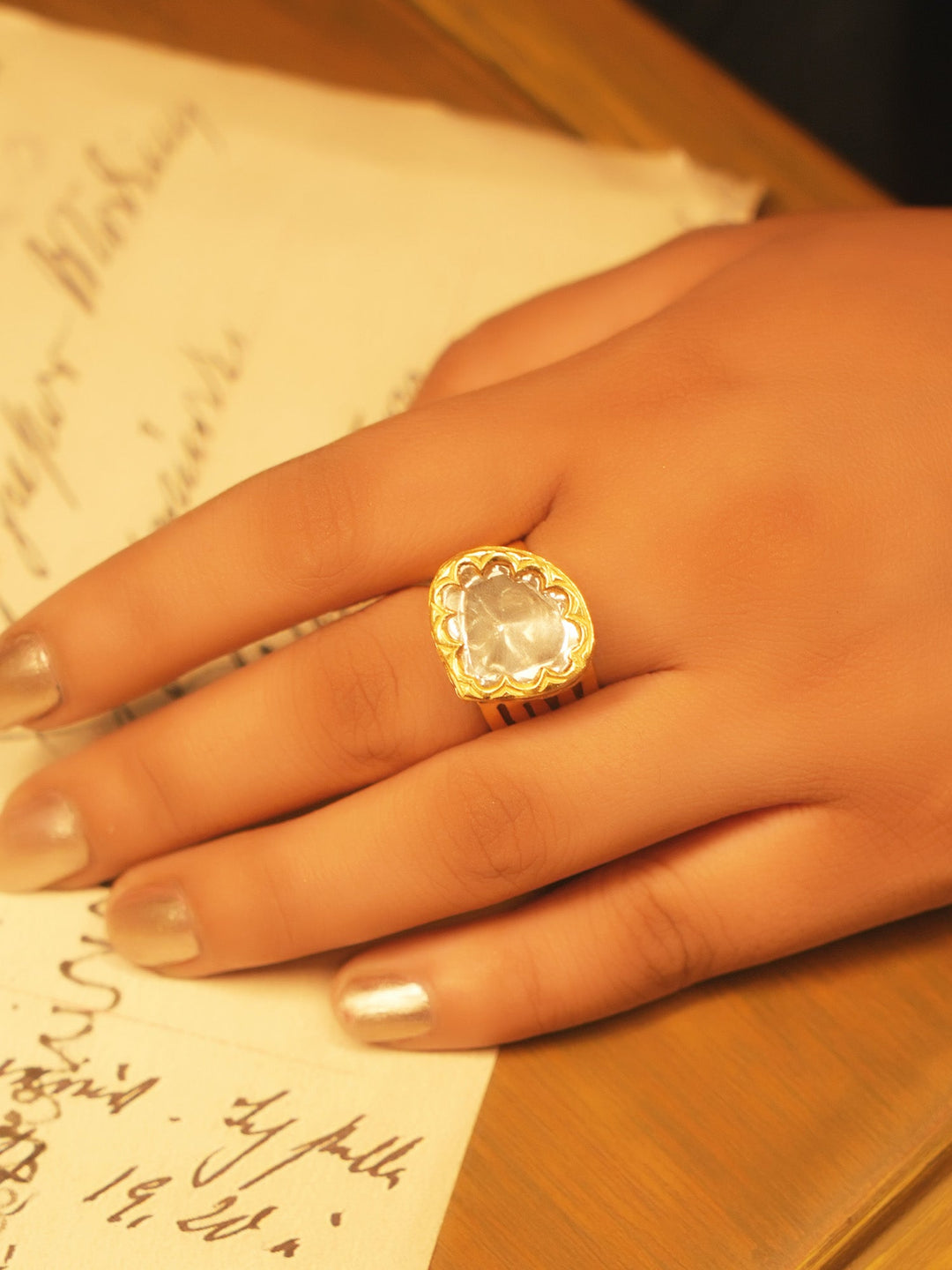 Ayra 92.5 Silver Moissonite Finger Ring - qivii