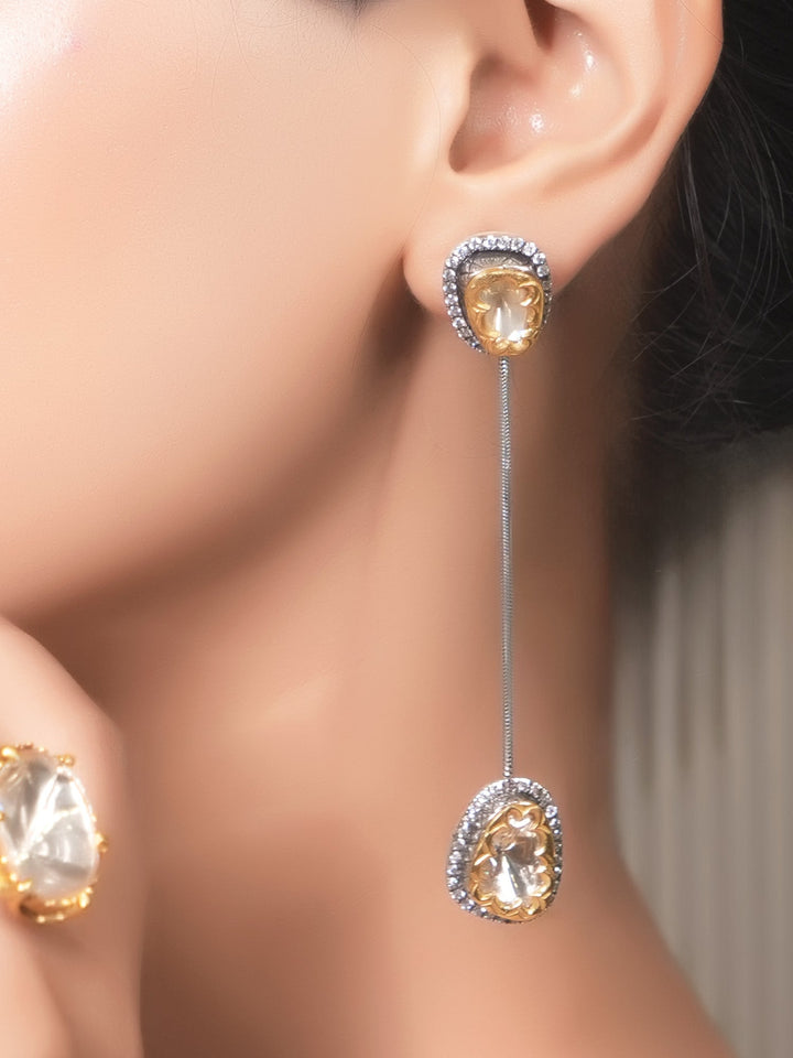 Nizami 92.5 Silver Moissonite Earring - qivii
