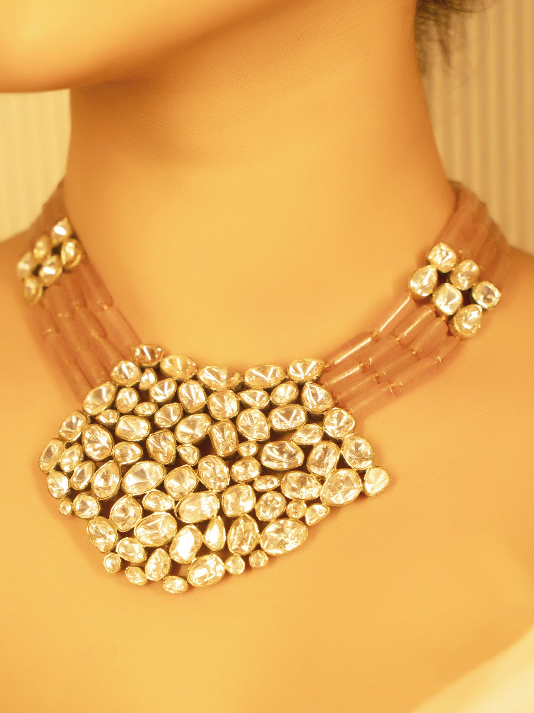 Aaliyah 92.5 Silver Moissonite Necklace Set - qivii