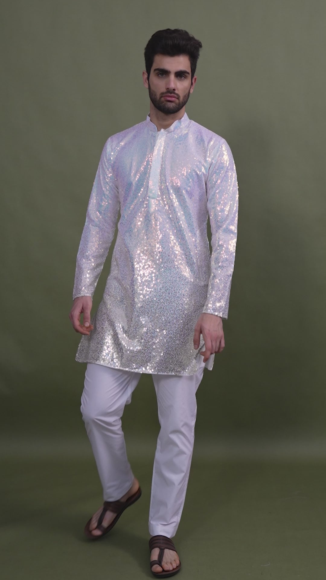 OMBRE YELLOW REAL GEORGETTE THREAD & SEQUENCE EMBROIDERED WORK KURTA