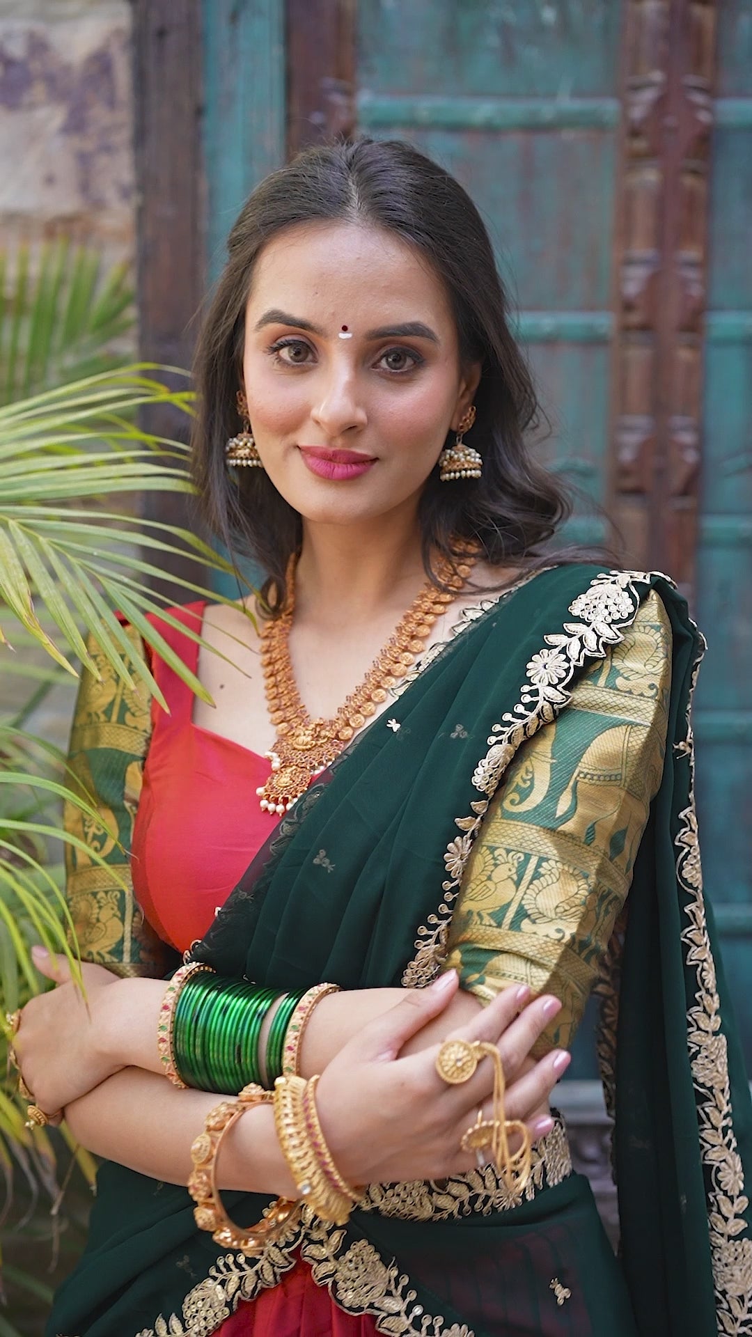 Red Narayan Pattu Zari Weaving Work Lehenga Choli | Ready To Wear