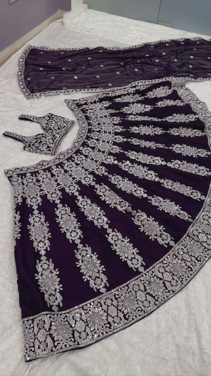 Heavy Kasturi silk lehenga with thread & sequins work - INSPIRED | Ready To Wear