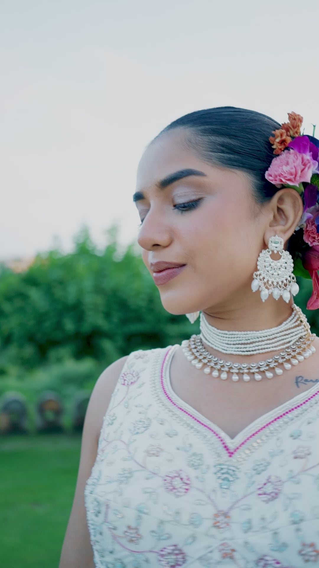 Cream - Silk Fabric Beads & Sequince Embroidered Ready to Wear Lehenga Choli & Dupatta