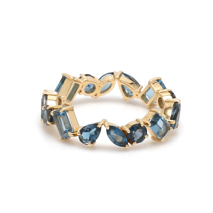 Blue Topaz Mix Shape Ring - qivii