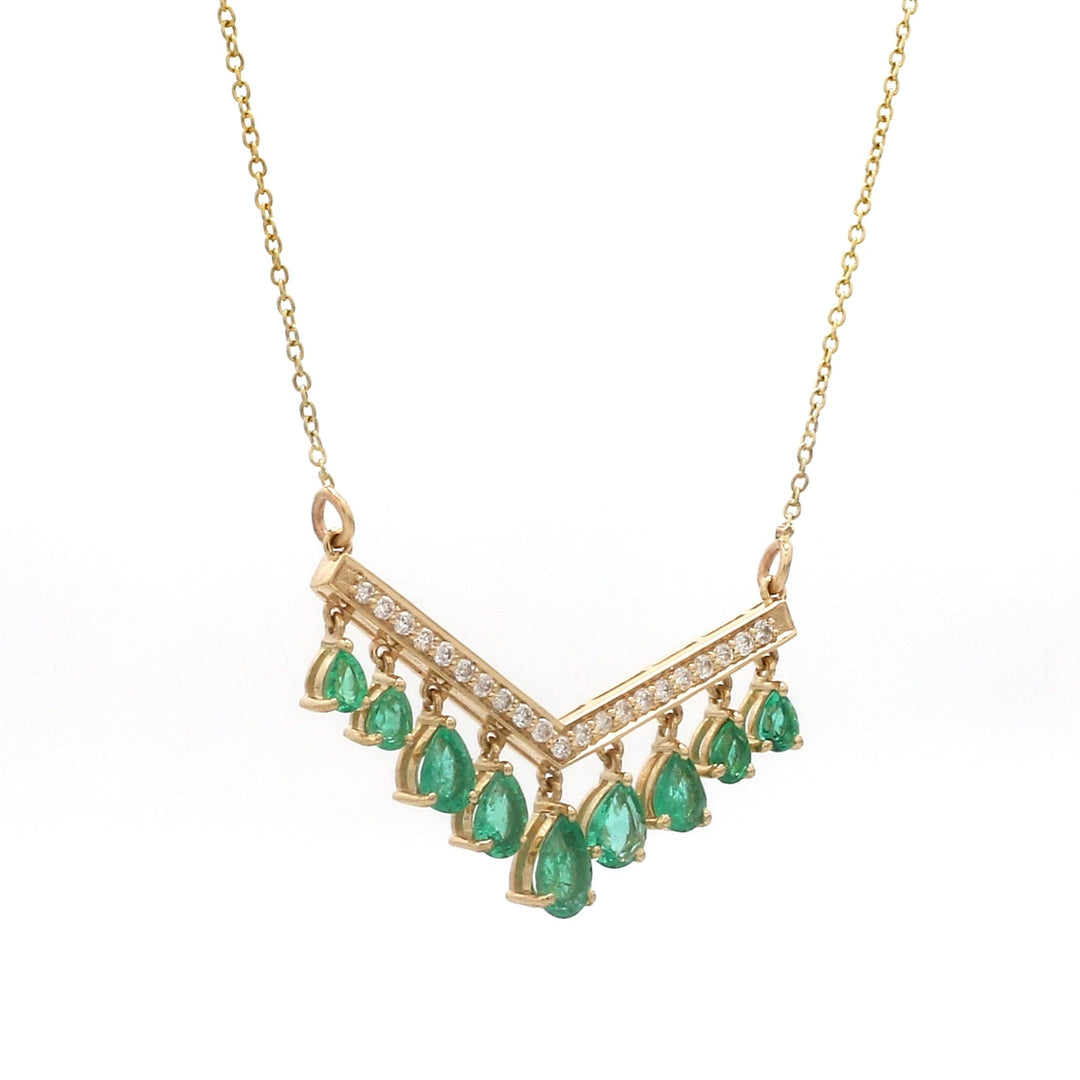 Emerald Pear Pendant - qivii