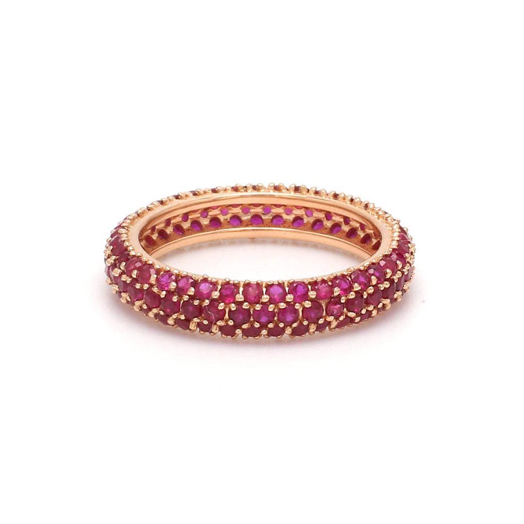 Ruby Round Pave Ring - qivii
