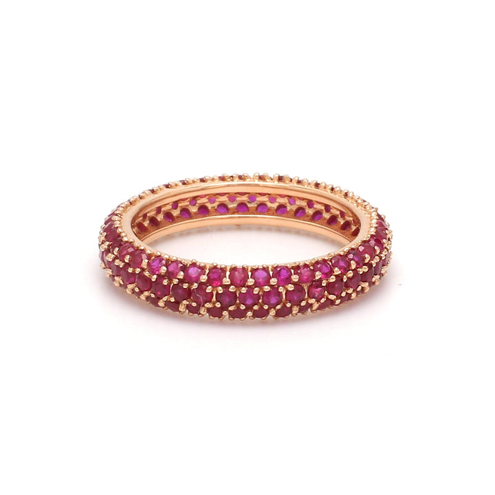 Ruby Round Pave Ring - qivii