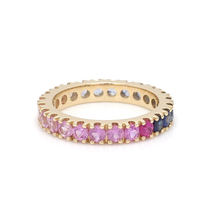 Blue Pink Sapphire Ombre Ring - qivii