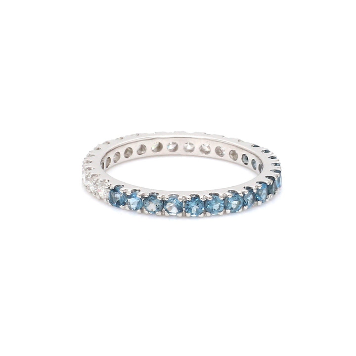 Topaz Diamond Half & Half Ring - qivii