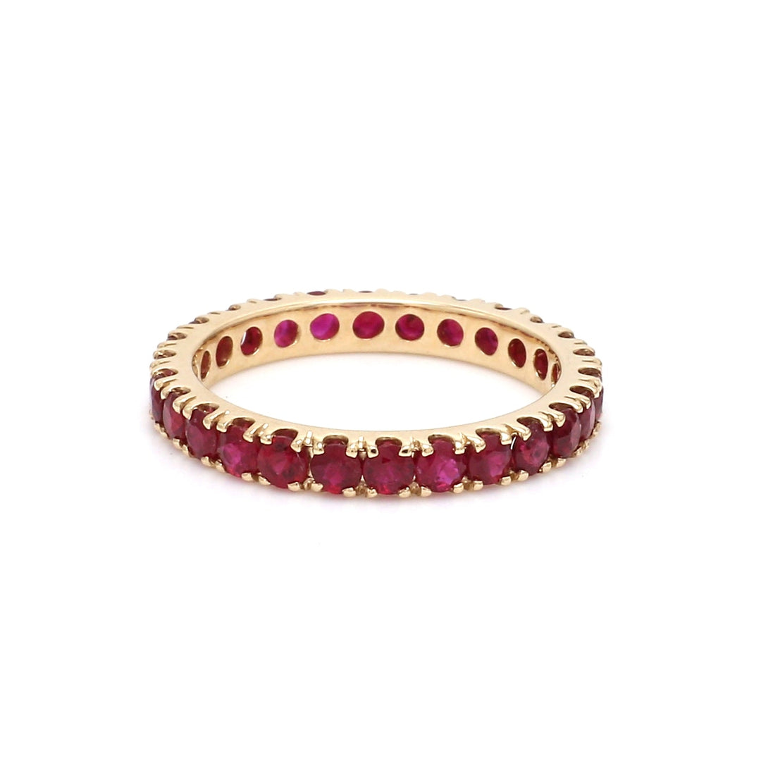 Ruby Round Eternity Ring - qivii