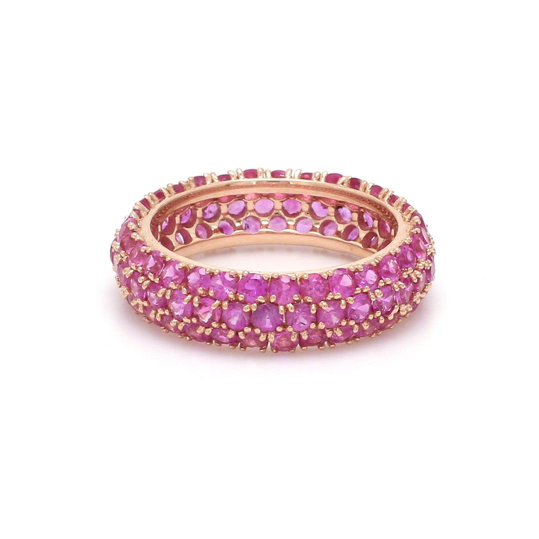 Pink Sapphire Pave Ring - qivii