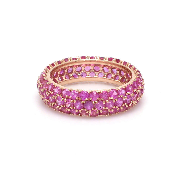 Pink Sapphire Pave Ring - qivii