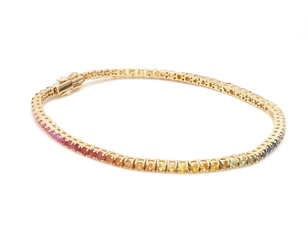Rainbow Sapphire 2MM Bracelet - qivii