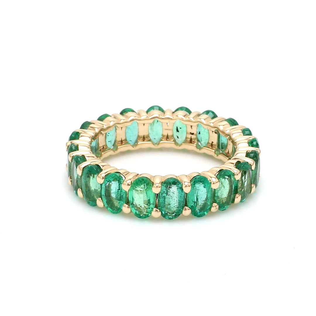 Emerald Oval Eternity Ring - qivii