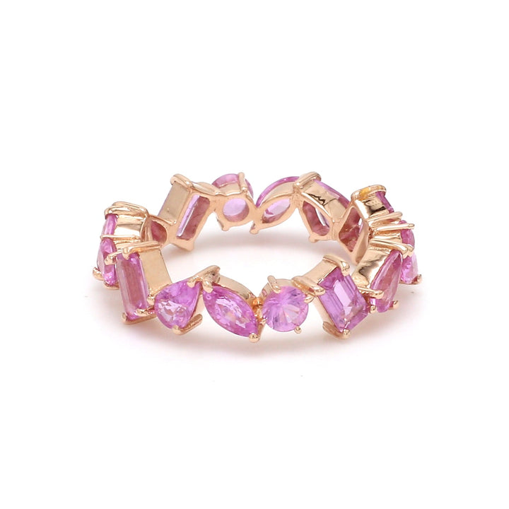 Pink Sapphire Mix Shape Ring - qivii