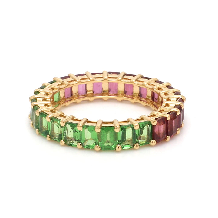 Tsavorite Rhodolite Garnet Ring - qivii
