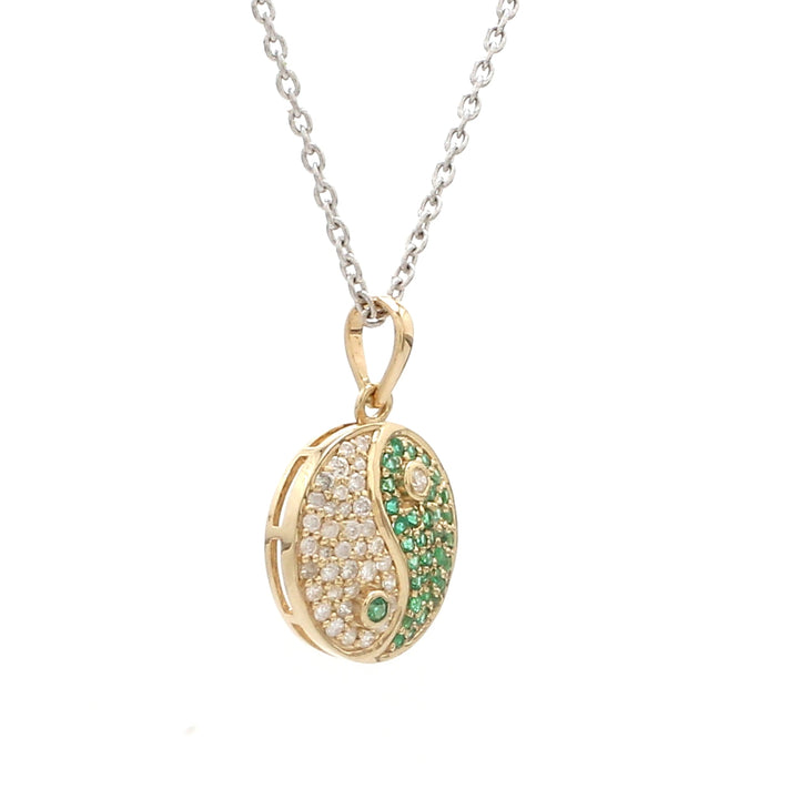Emerald Ying Yang Pendant - qivii