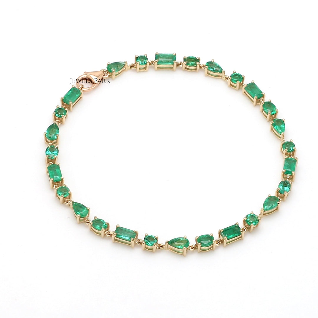 Emerald Mix Shape Bracelet - qivii