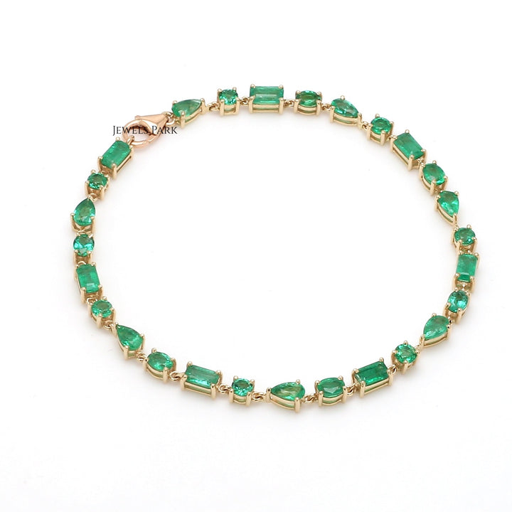 Emerald Mix Shape Bracelet - qivii