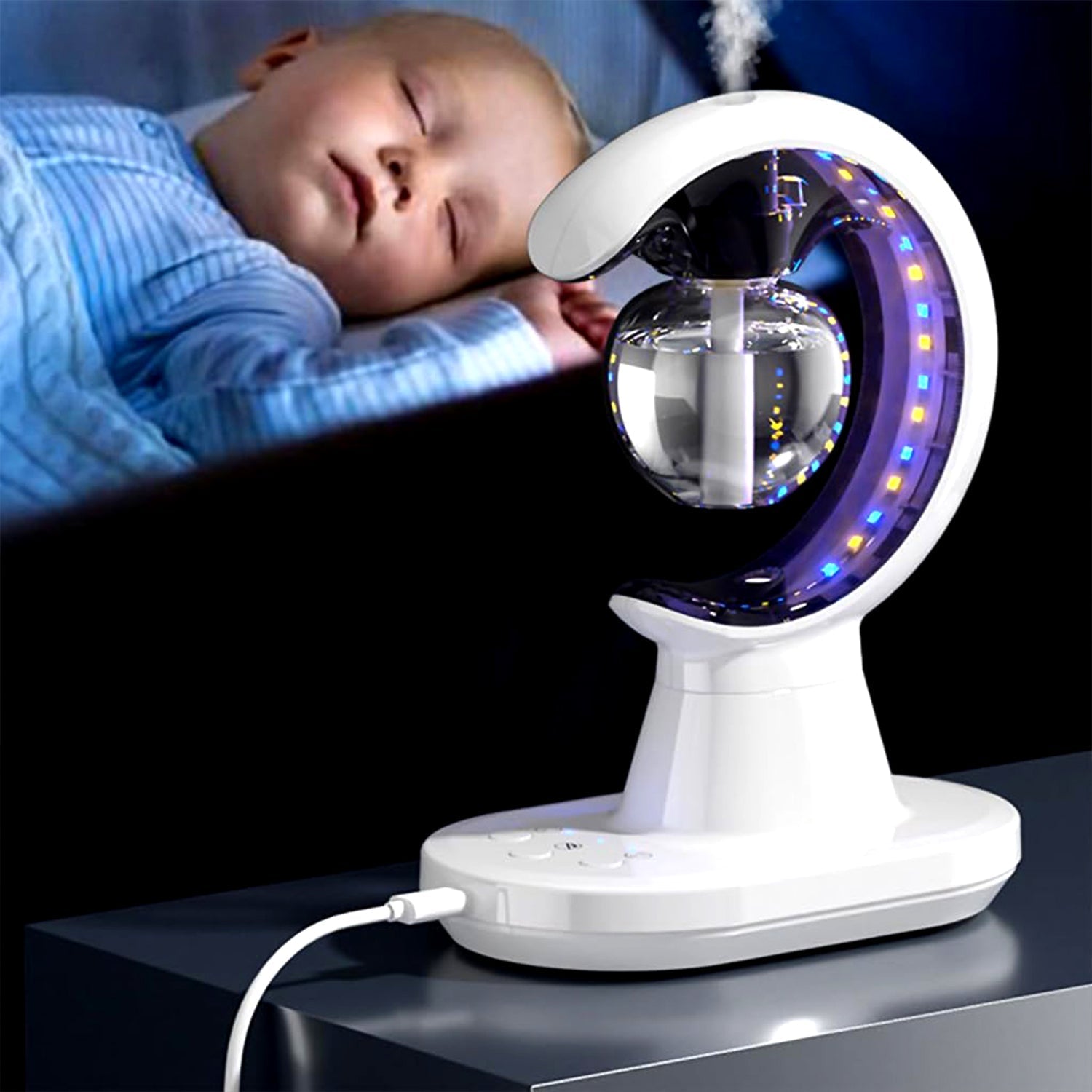 3-in-1 USB LED Lamp – Air Humidifier & Mosquito Killer (1 Pc)