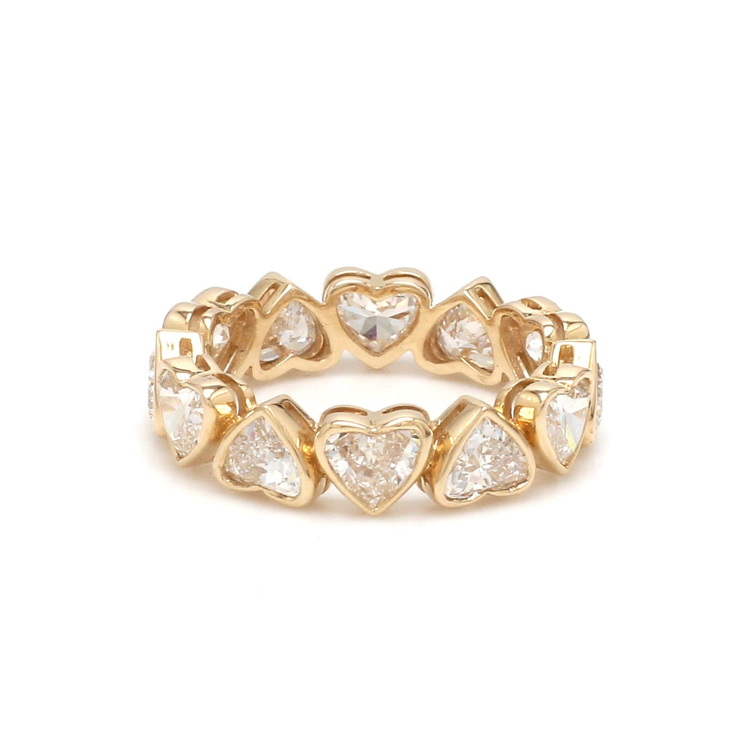 Lab Grown Diamond Heart Eternity Ring - qivii