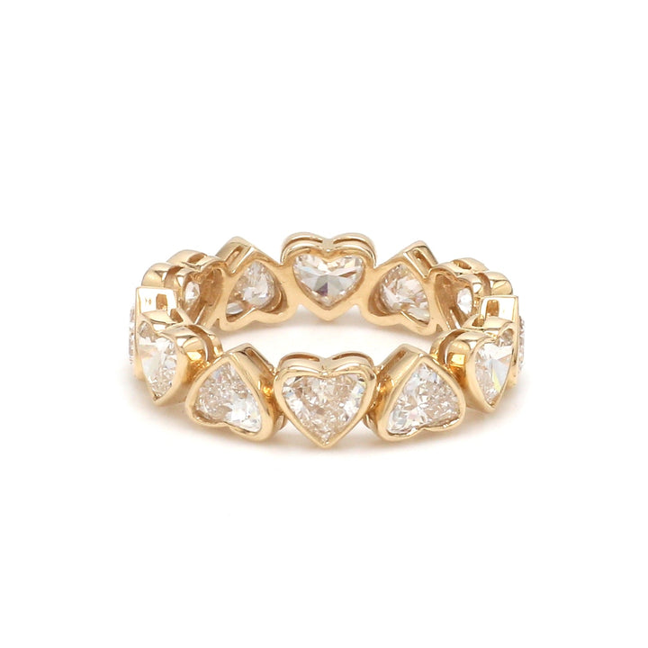 Lab Grown Diamond Heart Eternity Ring - qivii