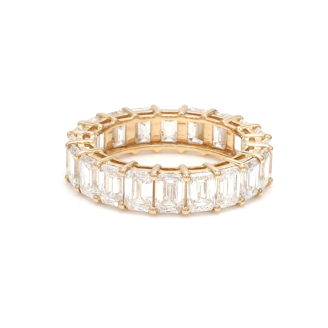 Lab Grown Diamond Emerald Cut Eternity Ring - qivii