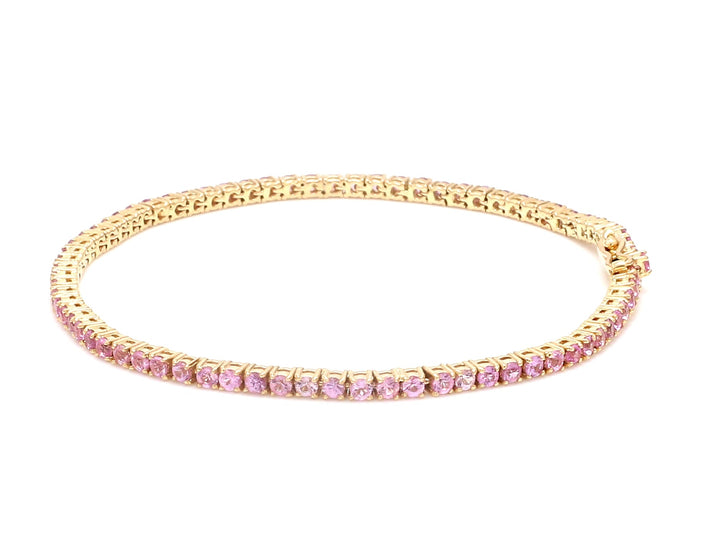 Pink Sapphire 2MM Tennis Bracelet - qivii