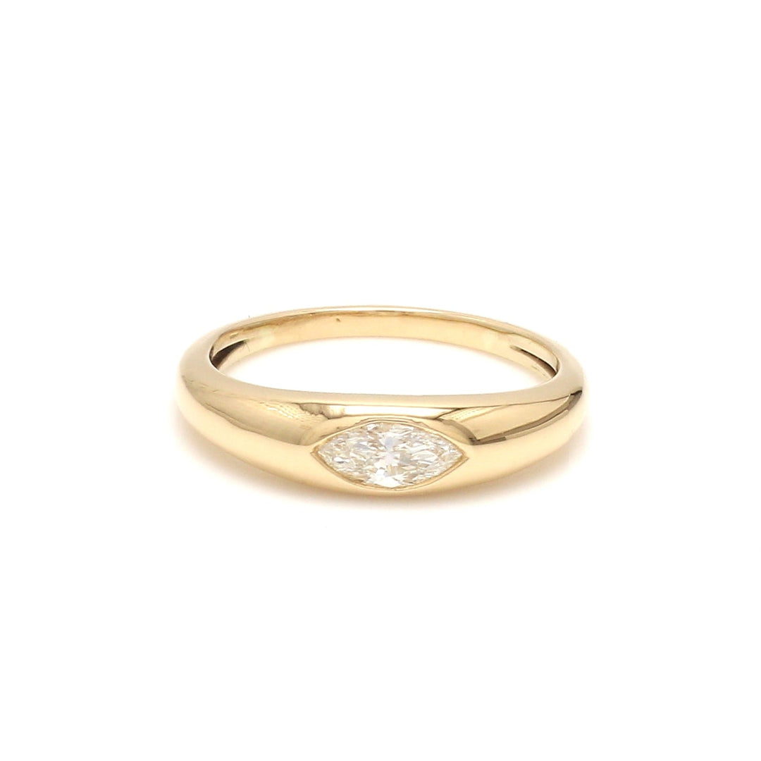 Diamond Big Marquise Chunky Ring - qivii