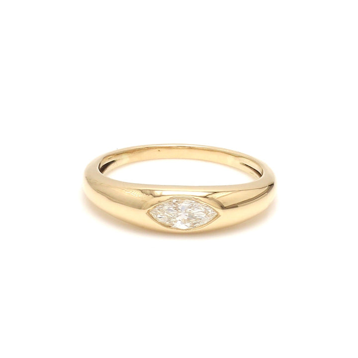 Diamond Big Marquise Chunky Ring - qivii