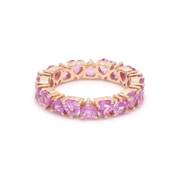 Pink Sapphire Heart Upside Down Ring - qivii