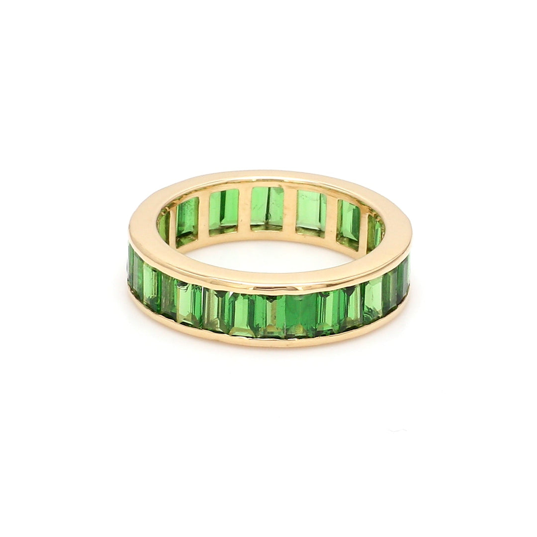 Tsavorite Baguette Channel Set Ring - qivii