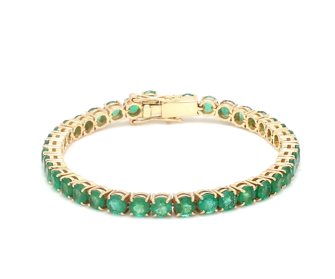 Emerald 4MM Round Tennis Bracelet - qivii