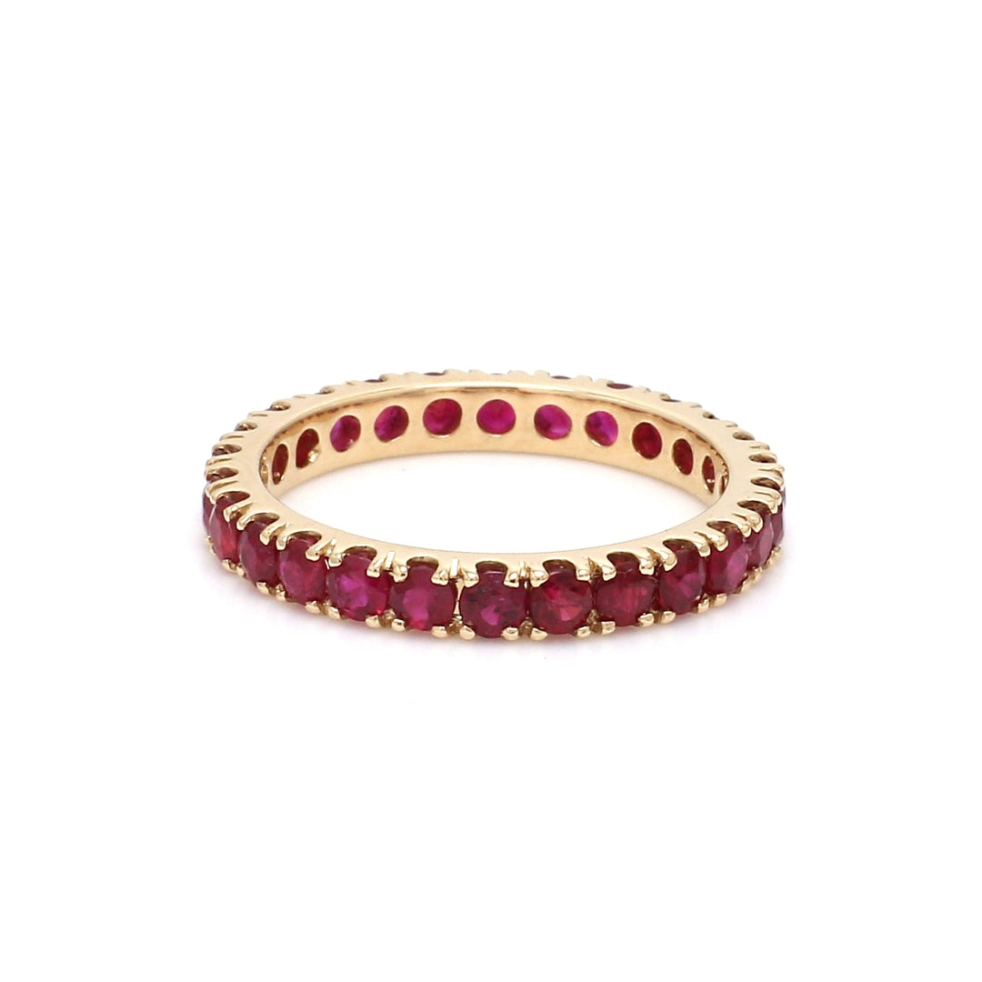 Ruby Round Eternity Ring - qivii