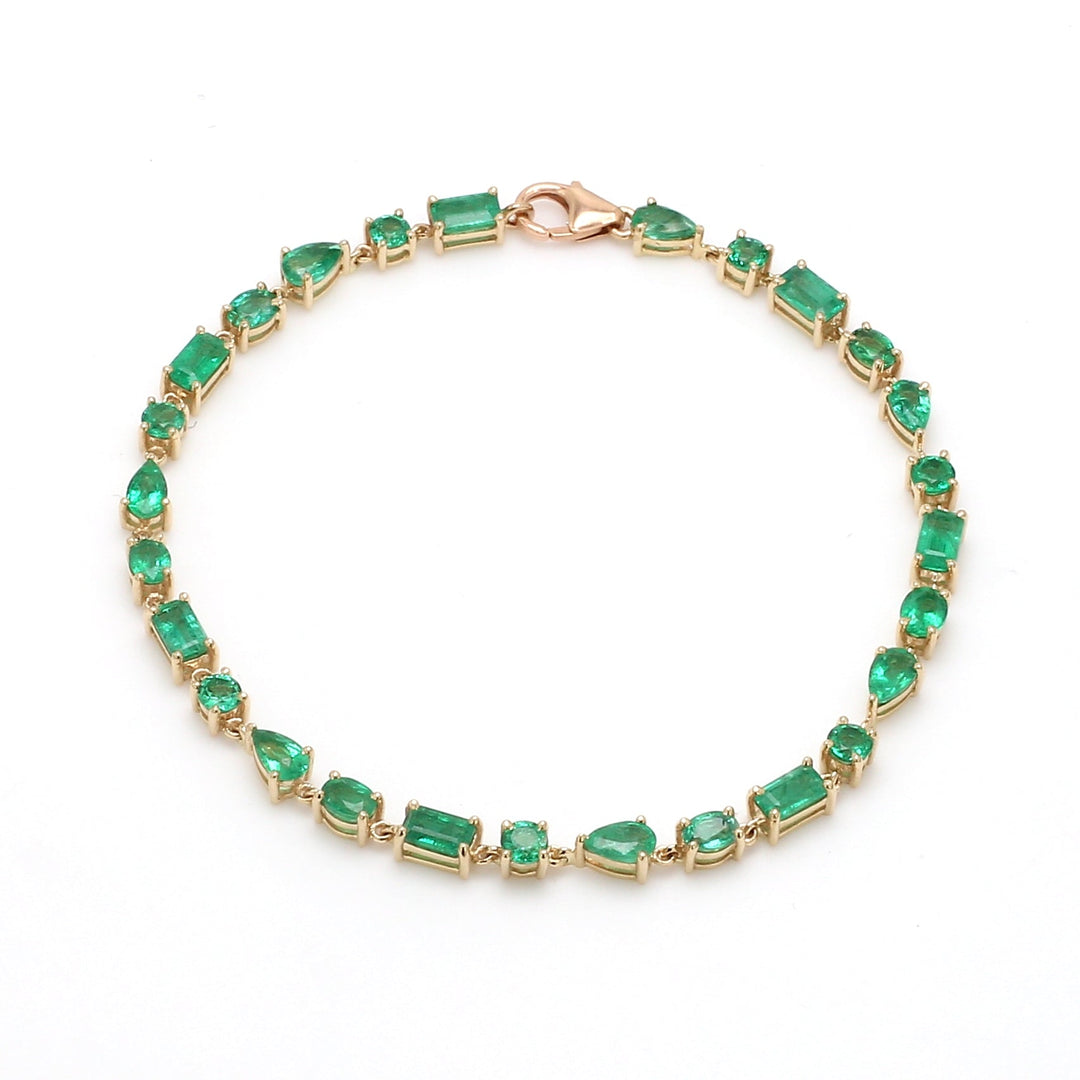 Emerald Mix Shape Bracelet - qivii