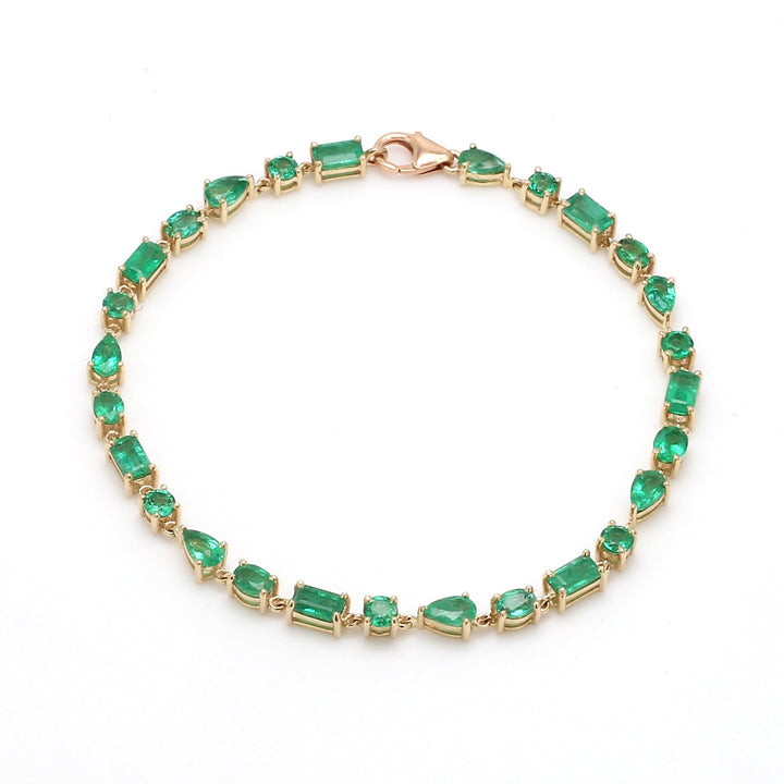 Emerald Mix Shape Bracelet - qivii
