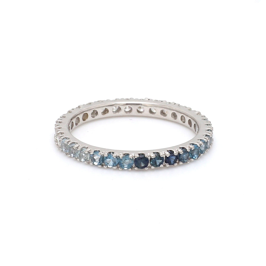 Blue Ombre and Diamond Ring - qivii