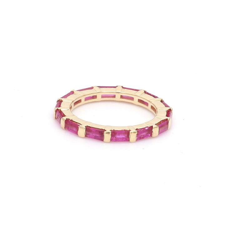 Ruby Horizontal Baguette Ring - qivii