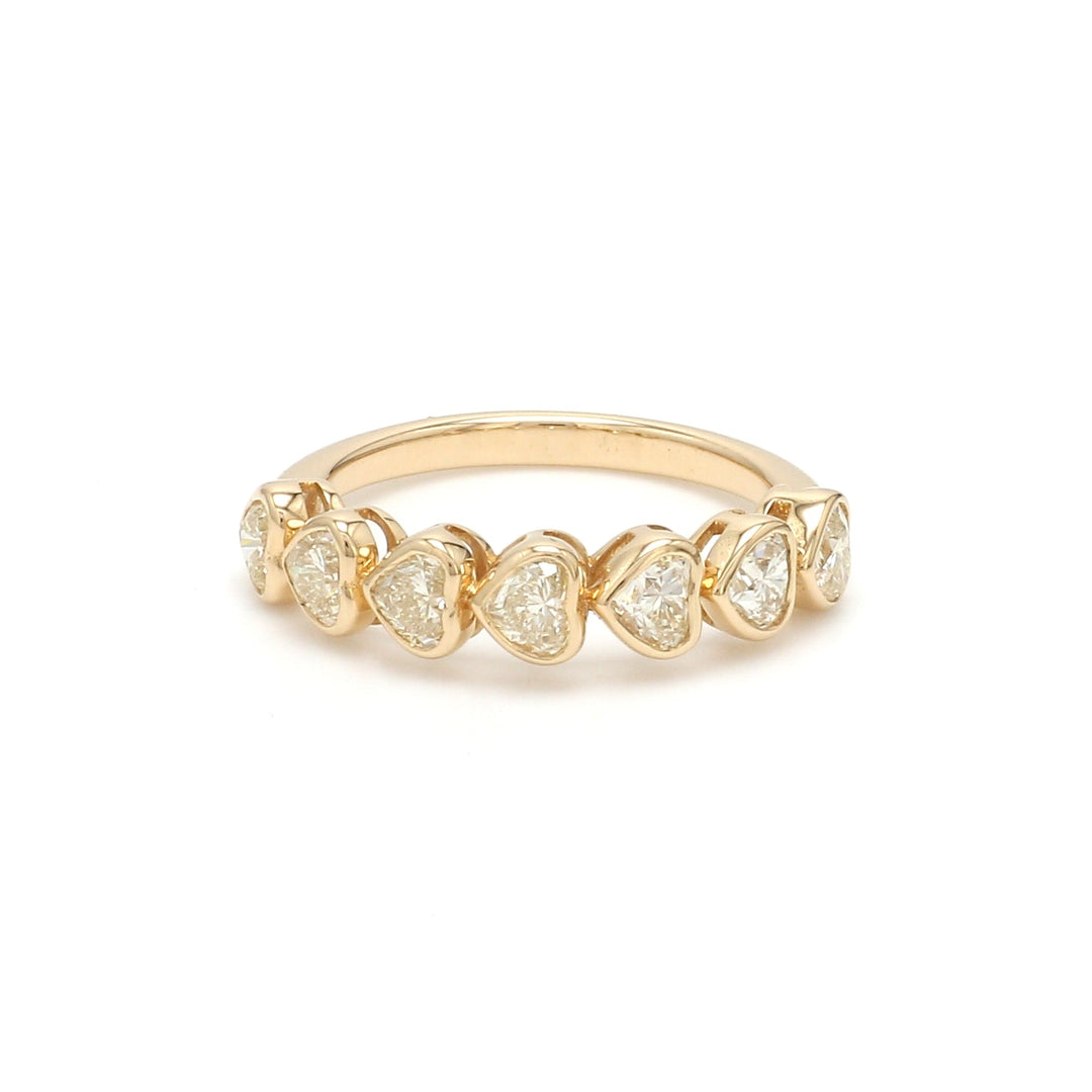 Diamond Heart Bezel Set Ring - qivii