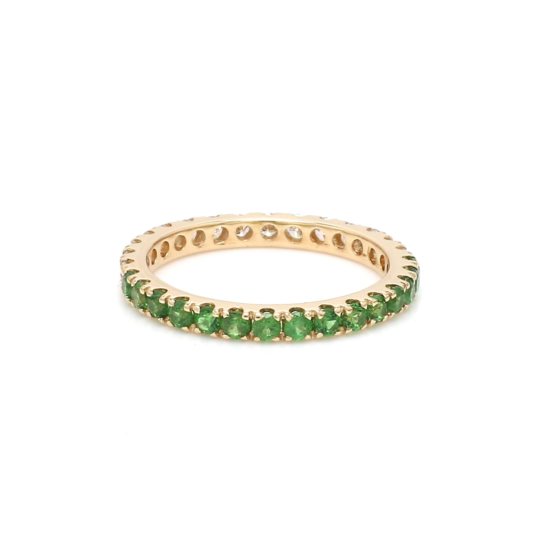 Tsavorite Diamond Half & Half Ring - qivii