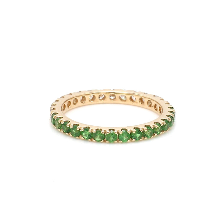 Tsavorite Diamond Half & Half Ring - qivii