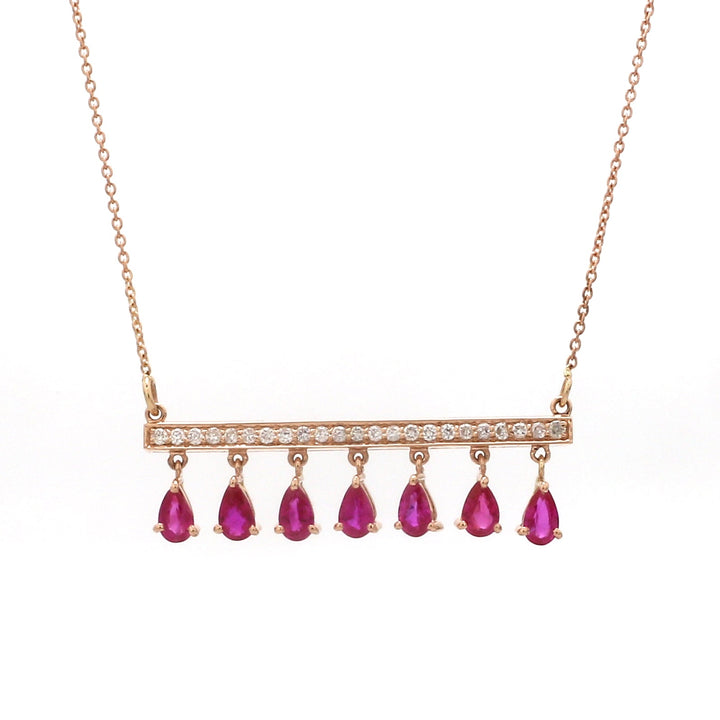 Ruby Pear Pendant - qivii