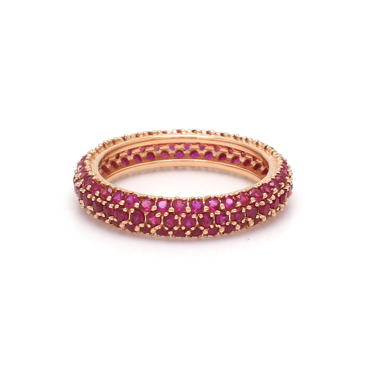 Ruby Round Pave Ring - qivii